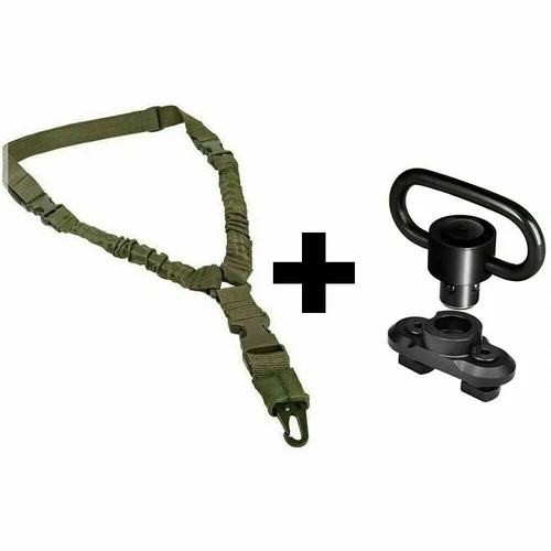 Single Point Gun Rifle Sling Bungee Strap w/ M-LOK Quick Release QD Sling Swivel - Bild 23 von 44