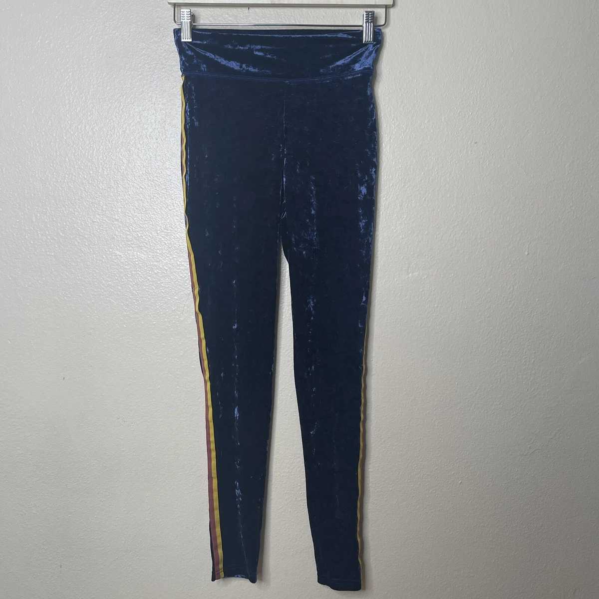 Aerie Leggings Womens Medium Navy Blue Velvet Chill Play Move