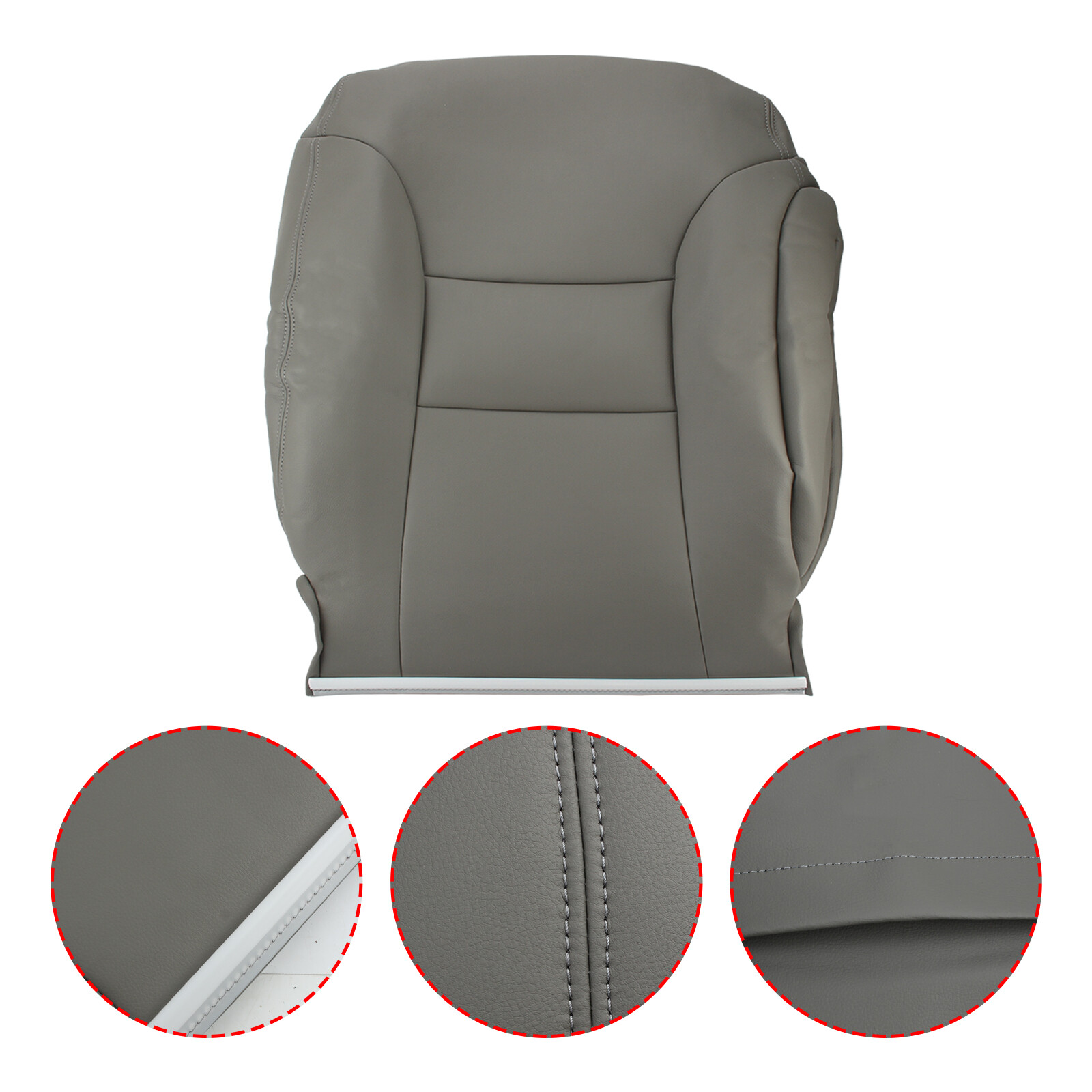 For 1995 1996 1997 1998 1999 Chevy Tahoe Suburban Leather Seat Covers Gray