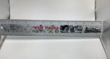 Metal Advertising Ruler State Of WV Cass Scenic Railroad Made In USA Vintage