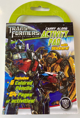 Transformers Dark of the Moon Carry Along Activity Pad with Stickers & Pencils
