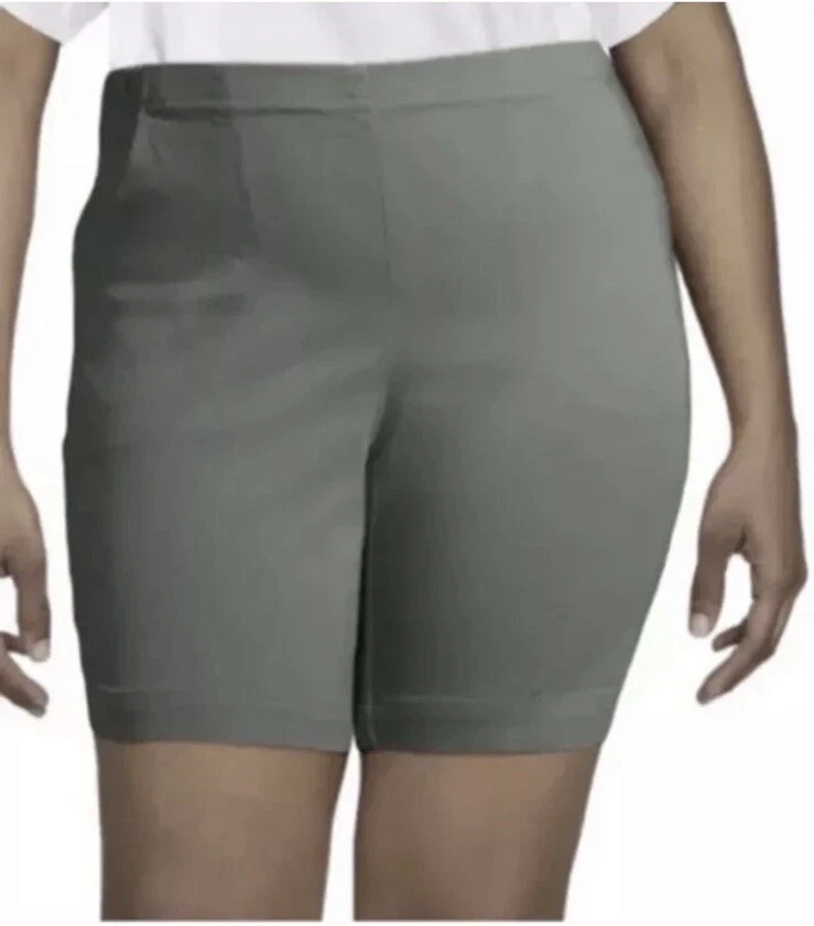 Pantalones Cortos de Denim Just my size Para Mujer 2 Bolsillos Pull On Verde Suave Talla 3X Nuevos con Etiquetas Foto 2 de 4