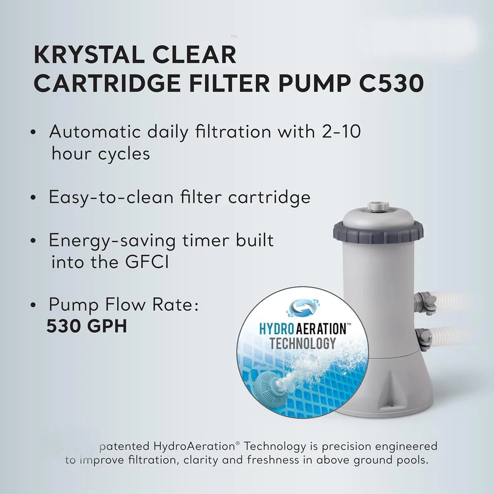 Piscina de 12 x 30 con bomba grande para niños y adultos, de plástico duro, para Foto 4 de 4