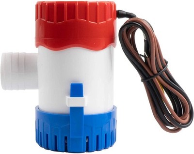 Sanuke 500GPH Bilge Pump for Boats, Manual-500GPH, Red, Blue
