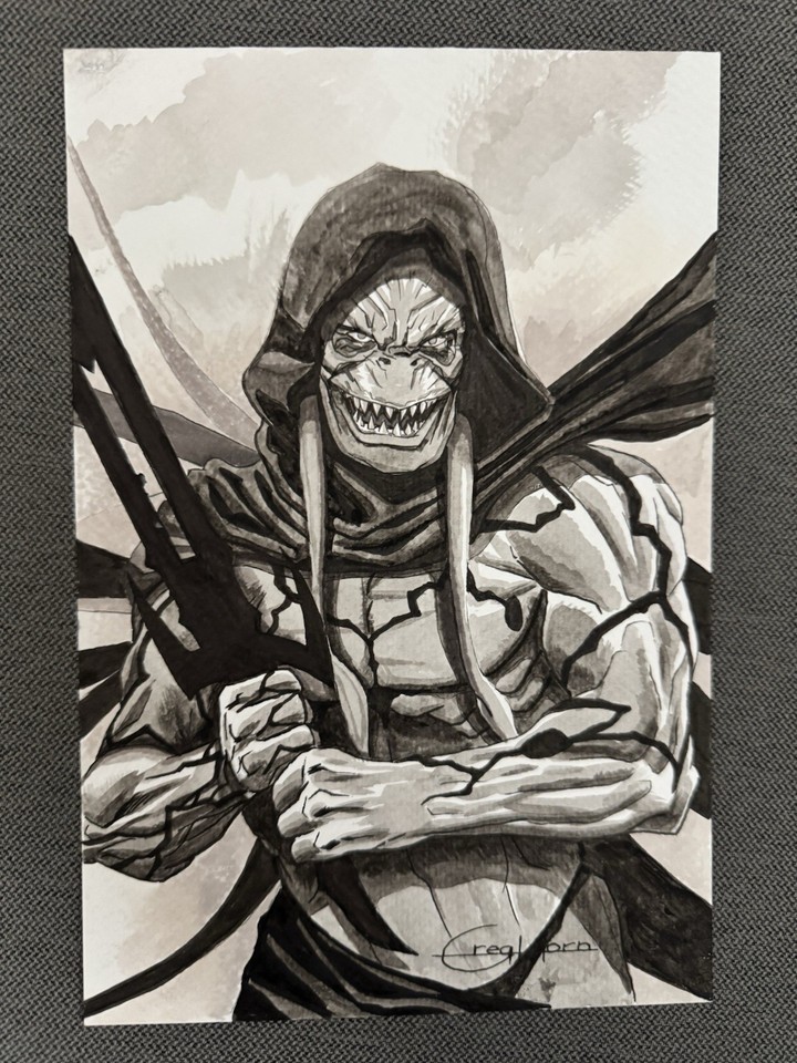 Gorr the God Butcher (Thor) watercolor original comic art by Greg Horn Comic Art