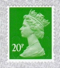 QE2-2018 MNH 20p With Security Overlay M18L & MAIL- from Counter Sheet PB sL