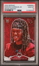Marvin Harrison Jr. 2024 Micro Mosaic Cardinals Rookie PSA 10 Gem Mint Case Hit