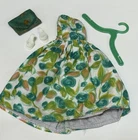 Vintage 1960s Barbie Clone Garden Floral Party Dress w/ Purse & Heels Hong Kong