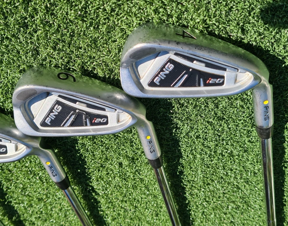 Ping i20 Yellow Dot 4-PW Iron Set (no 5 iron) – CFS Extra Stiff – Good Condition - Image 3 of 4