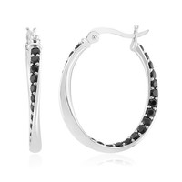 Cavill Schwarzer Spinell 2,27Ct OhrhäNger Rhodiniert 925 Silber Damen
