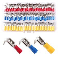100 STCK. Huckepack Spaten Klemmen Steckverbinder Set, isoliert Huckepack Sp