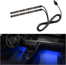 Car LED Strip Light, 24 Leds Rgb Neon Interior 24 Led, USB Port, Blue