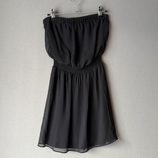 Express sz XS black strapless mini sun dress