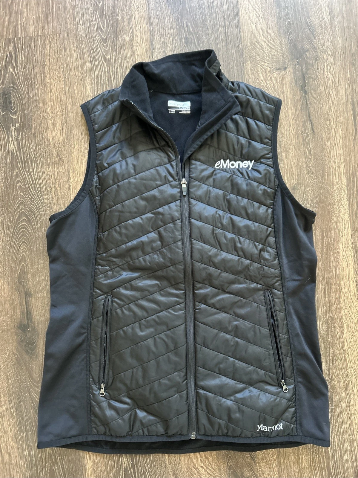 Marmot Variant Quilted Vest Mens XL Black Full Zip Insulated Lightweight Outdoor