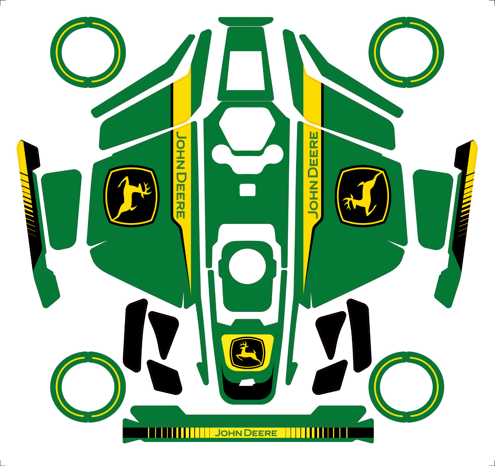 Stickers Mammotion Luba 3 habillage pour robot tondeuse design jardin moderne
