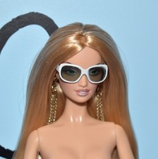 Barbie White Square w/ Dark Lens Sunglasses Shades Sun Glasses Fashion Accessory