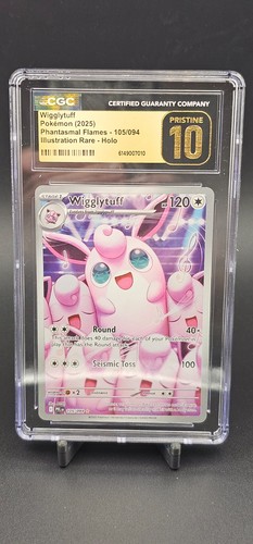 Pokemon Illustration Rare Wigglytuff 105/094 Phantasmal Flames CGC 10 PRISTINE