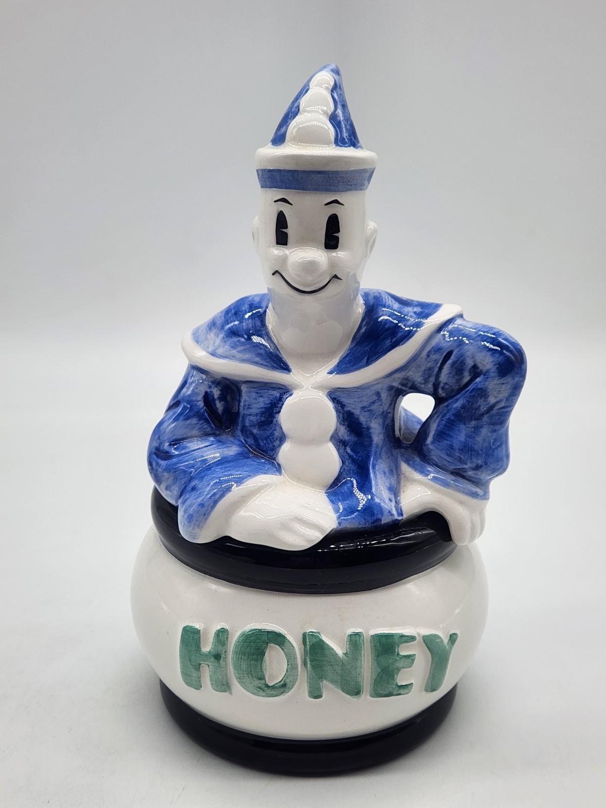 Vintage Vandor Koko The Clown Inkwell Clown Honey Jar Lidded Jar Item #10425