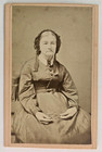 Antique CDV Photo ID'D Deck Old Victorian Woman Bonnet Glasses Genealogy Info NY
