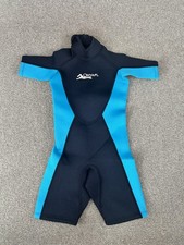 Kids Wetsuit Blue Neoprene Wetsuit For Swimming and Surfing OMYAFL Size 2