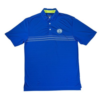 Straight Down Mens AT&T Pebble Beach Pro-Am Golf Polo Shirt Blue Medium