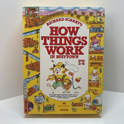 Richard Scarry's ''How Things Work in Busytown'' CD Game (1994) Big Box