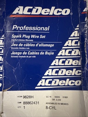 ACDelco 9628H Spark Plug Wire Set For Select 90-93 Chevrolet GMC Models