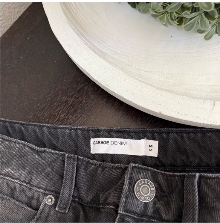 Garage clothing black denim mini skirt M Teen Trendy Biker Goth Punk Grunge View 4