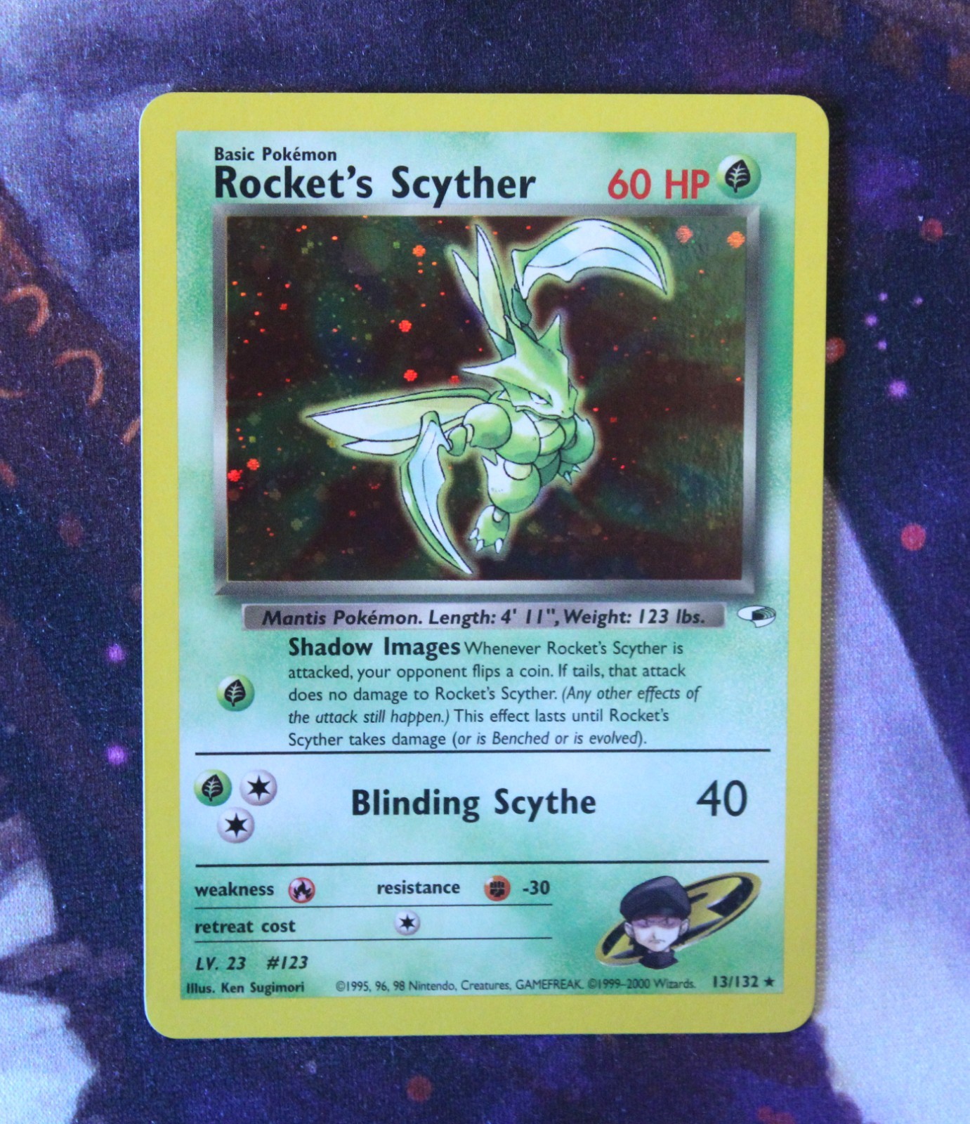 Rocket's Scyther Gym Heroes Holo Rare NM 13/132 Pokemon TCG