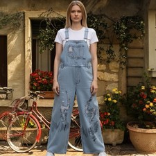POL Light Blue Denim Overalls
