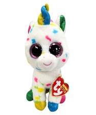 Ty Beanie Boos - Harmonie the Unicorn, Glitter Eyes, MWMT Stuffed Animal Toy