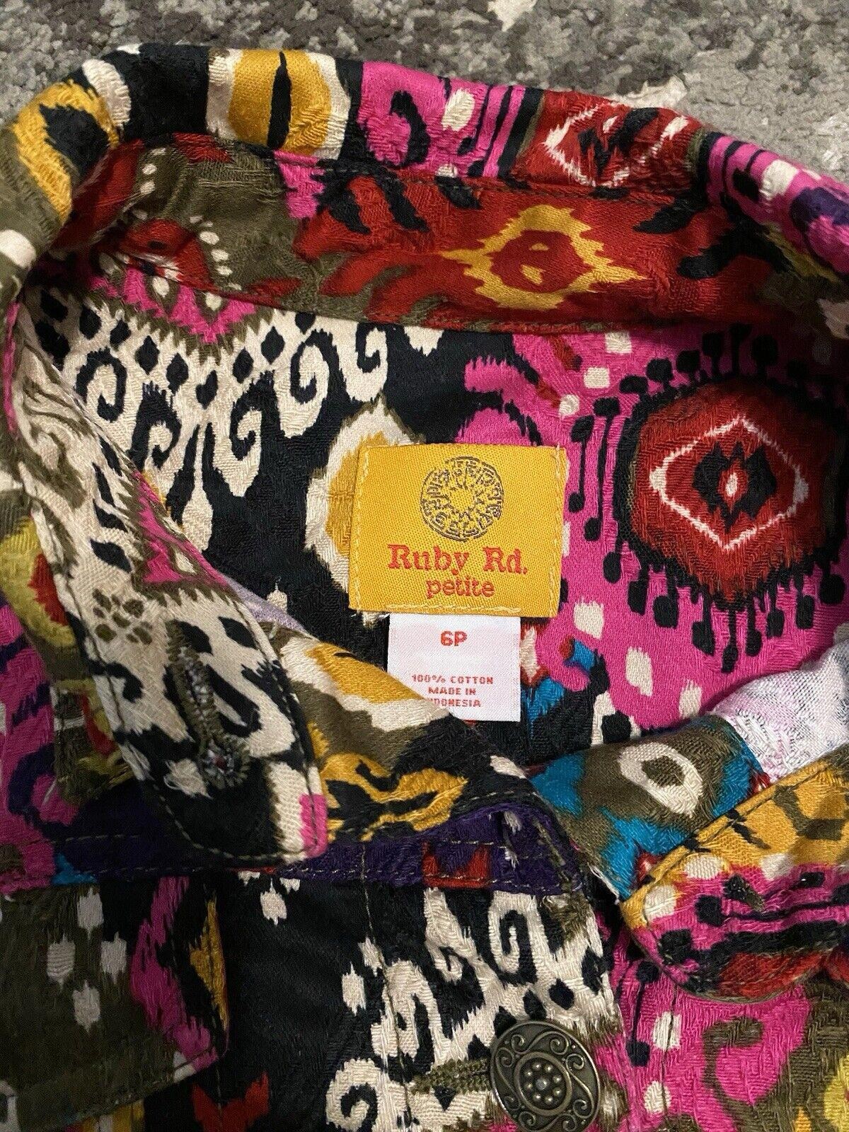 Ruby Rd Heavyweight Canvas Button Front Jacket Wa… - image 8