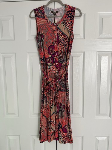 NWT Tommy Bahama Women's Dress Size M-Carnival Lights Midi Dress, Multi Colored