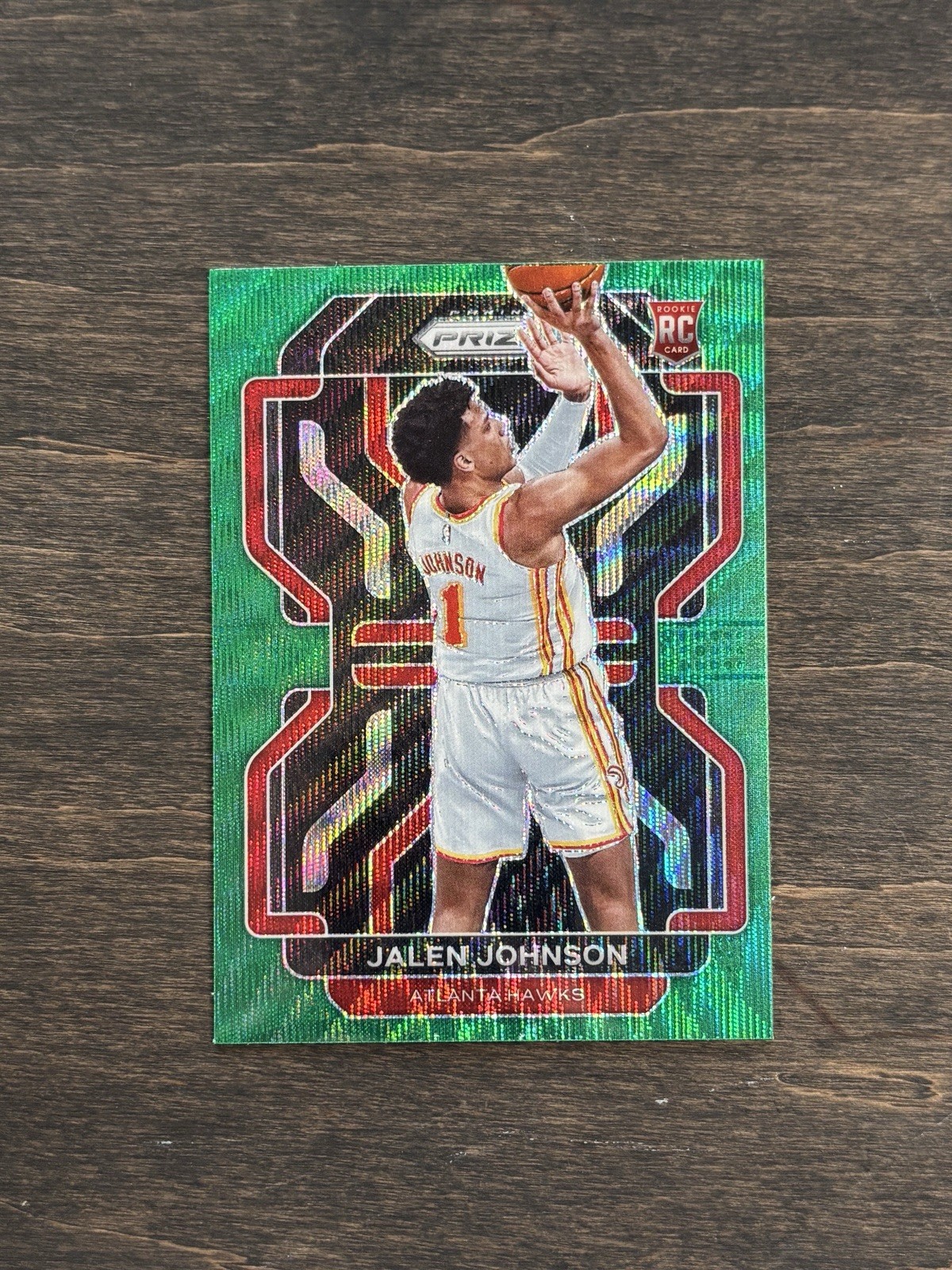 2021-22 Panini Prizm - Jalen Johnson #305 Green Wave Prizm Rookie RC