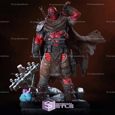 Deadpool Nuclear Winter Badass! Customizable 3D Printed! Painted or Unpainted!