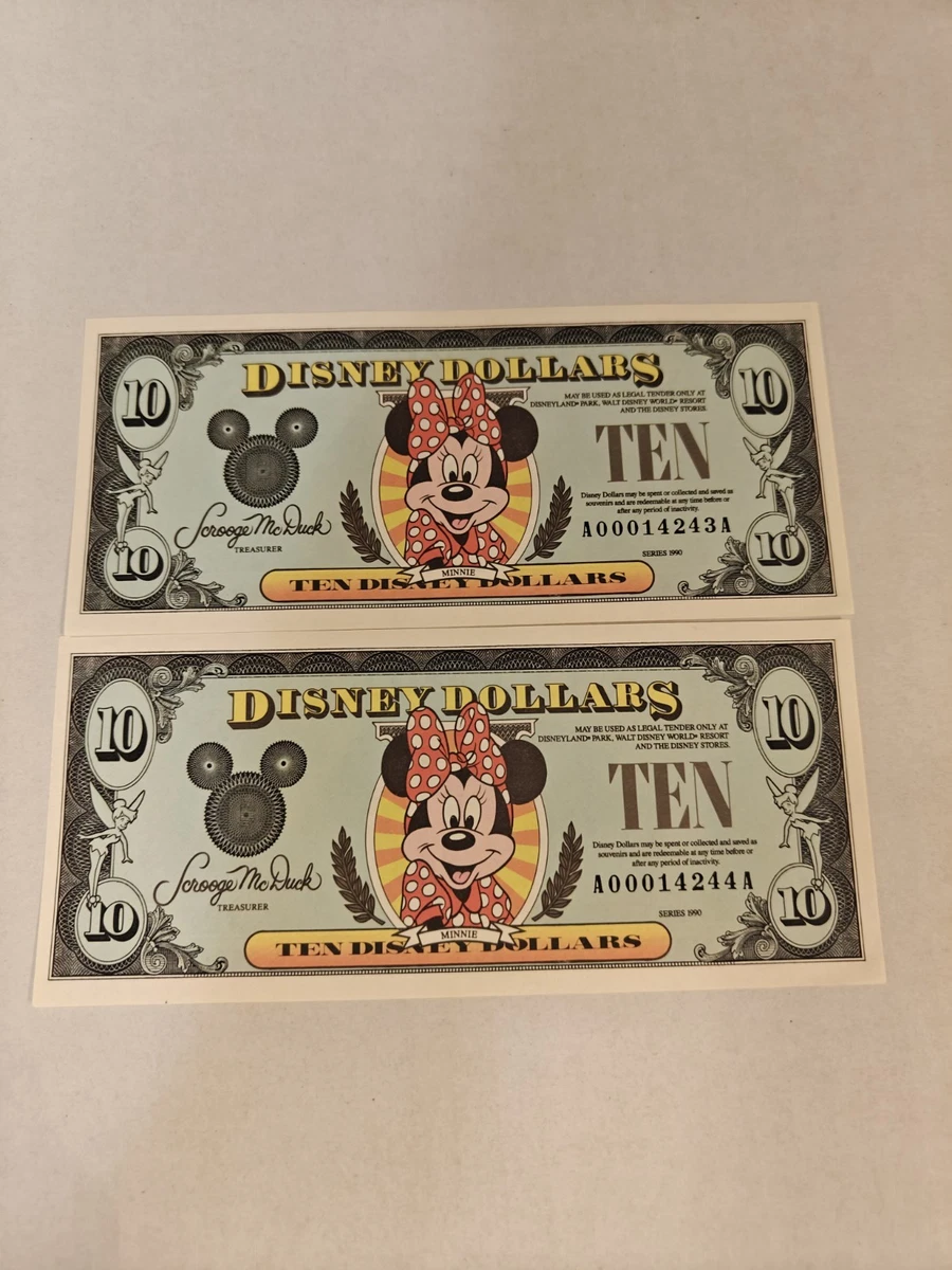 Mickey Mouse Disney Dollars (1968-Now) for sale | eBay
