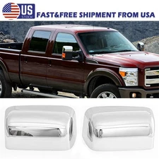 Top Half Mirror Covers Towing Cap For Ford F250 F350 F450 F550 2008~2016 Chrome