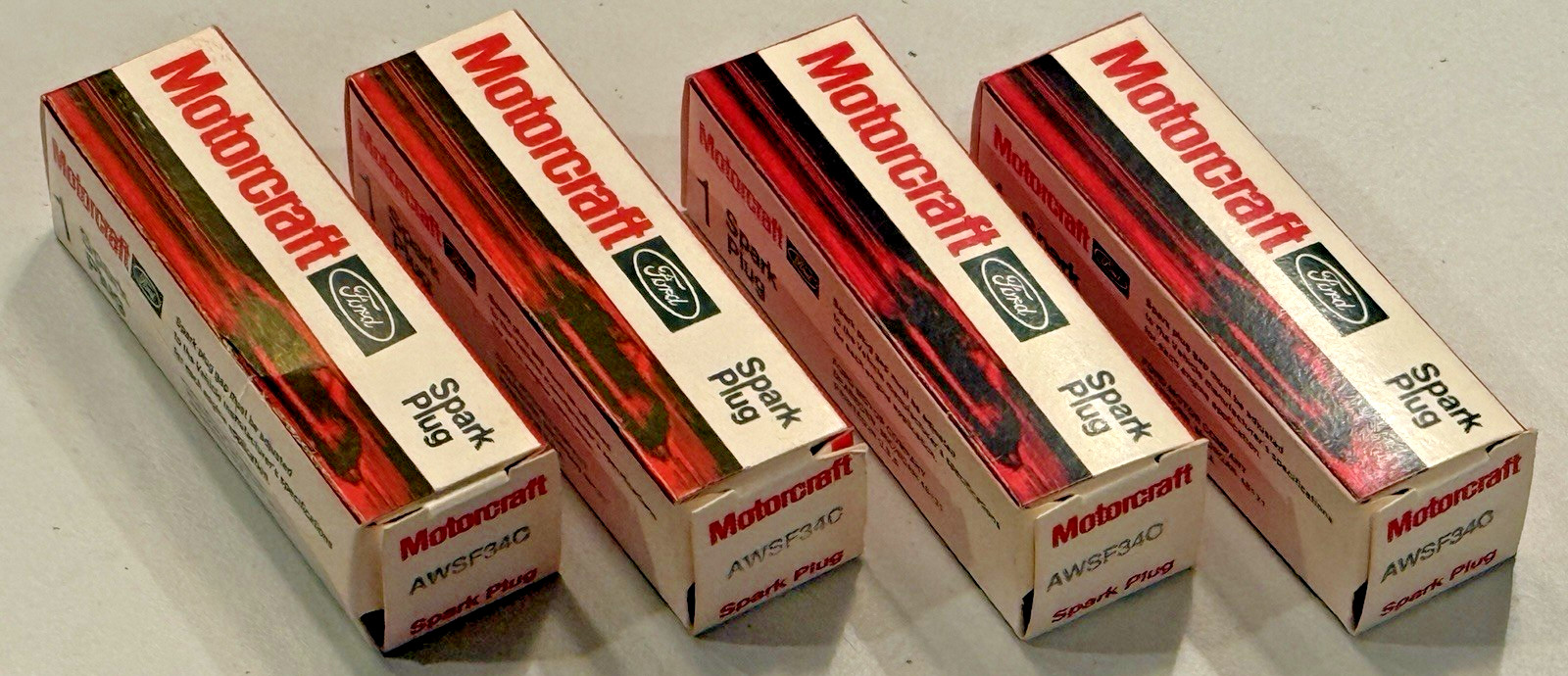 Motorcraft AWSF34C Ignition Spark Plugs 1984-1986 Ford Mercury 1.6L 1.9L 4-PK