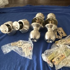 Stainless Steel Entry Door Lock Set, Satin ni...