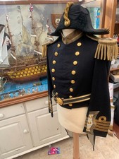 Vintage Royal Navy RN Captain Dress Uniform - Tail Coat, Bicorn Hat & More