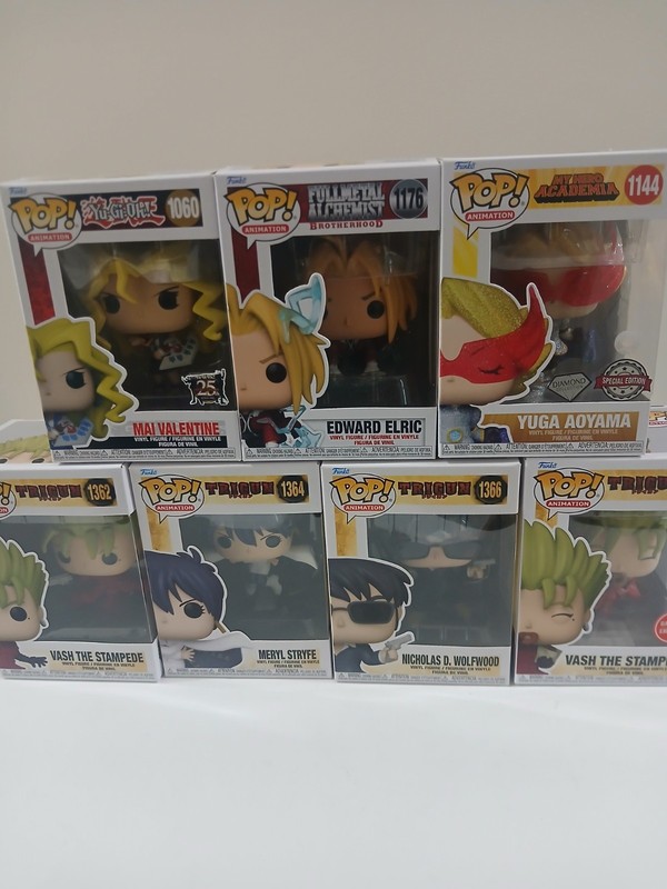 Funko Pop Anime Lot-Trigun Vash Wolfwood,Meryl also Fullmetal Alchemist...
