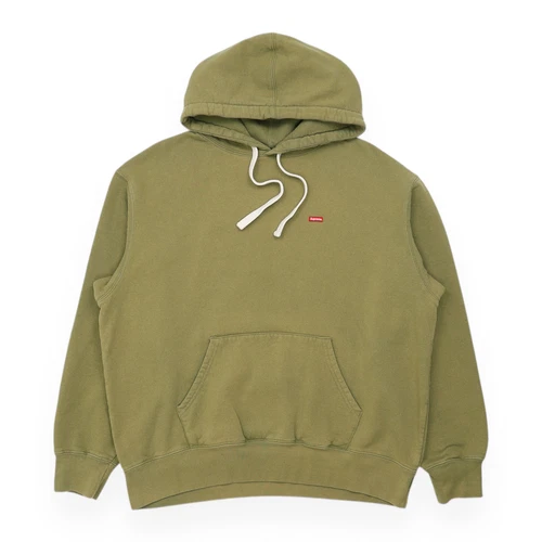 Sweat à capuche Supreme petite boîte logo cordon taille M vert kaki