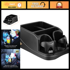 Car Console Organizer With Adjustable Cup Holders Storage Compartments - Vehic