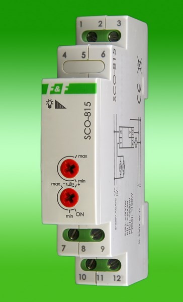 SCO-815 UNIVERSAL DIMMER R L C ESL; 1M TH35 230V AC R 500W