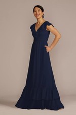 NEW Size 0 David's Bridal dress navy