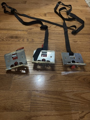 Floor Strap Clamp Set (3) Hardwood Flooring Install Clamps w/ Ratchet Buckles