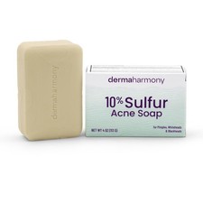 Dermaharmony 10 Sulfur Acne Bar Soap, 4 Ounce Pack of 1 , Yellow