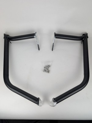 2 Piece Front Highway Engine Guard Crash Bar For Unknown Motorcycle Bike - Black