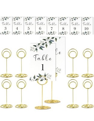 10-Pack Gold Table Card Holders   3.3 And Cards