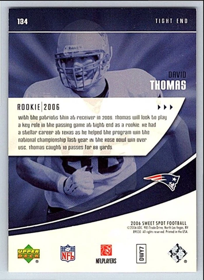 2006 Sweet Spot David Thomas 134 /699 - Image 2 of 2